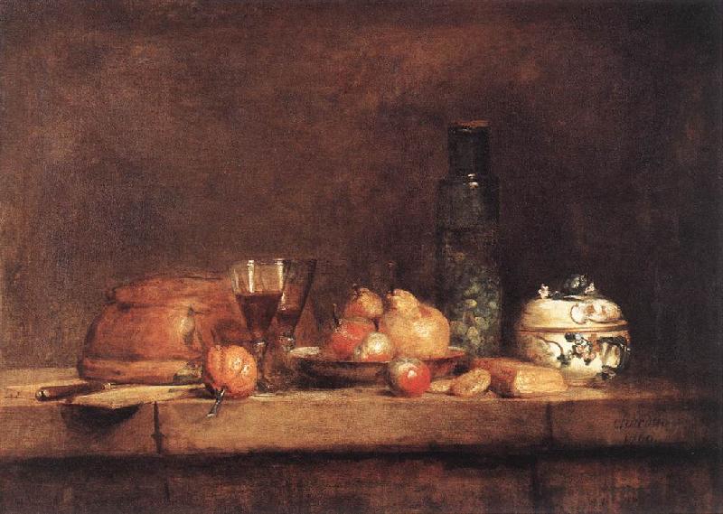 jean-Baptiste-Simeon Chardin Still-Life with Jar of Olives oil painting image